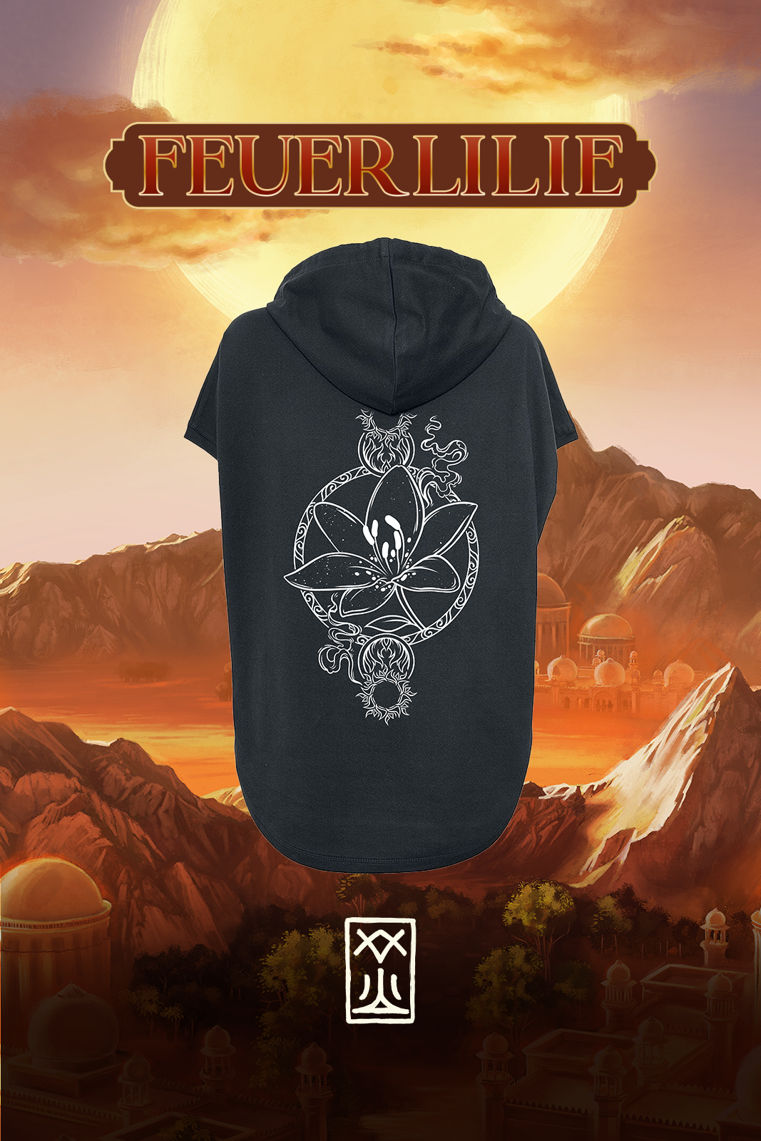 Kapuzen T-Shirt - Liza Grimm - Feuerlilie