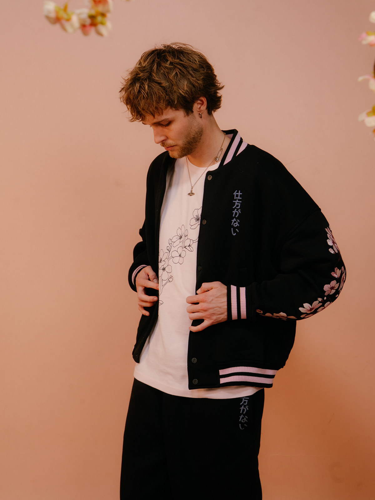 Oversized College Jacke - Pandorya -  Sakura Collection 🌸