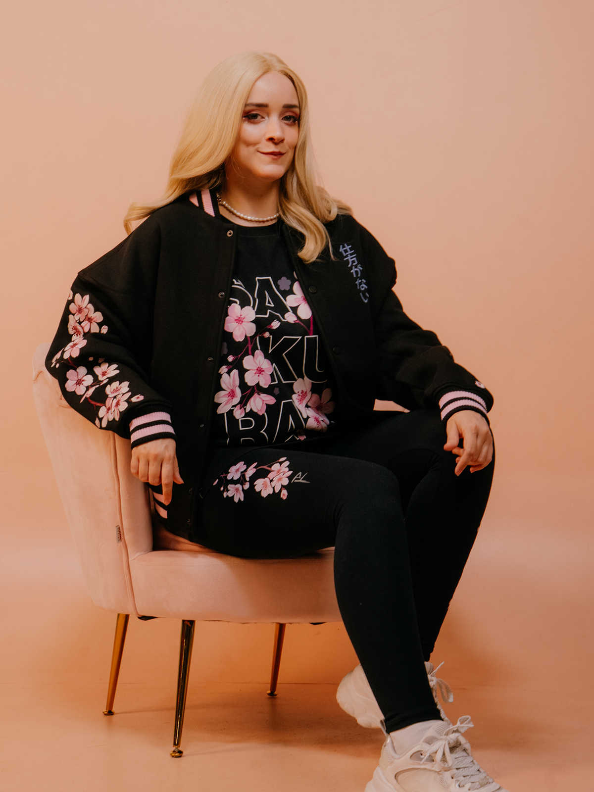 Oversized College Jacke - Pandorya -  Sakura Collection 🌸