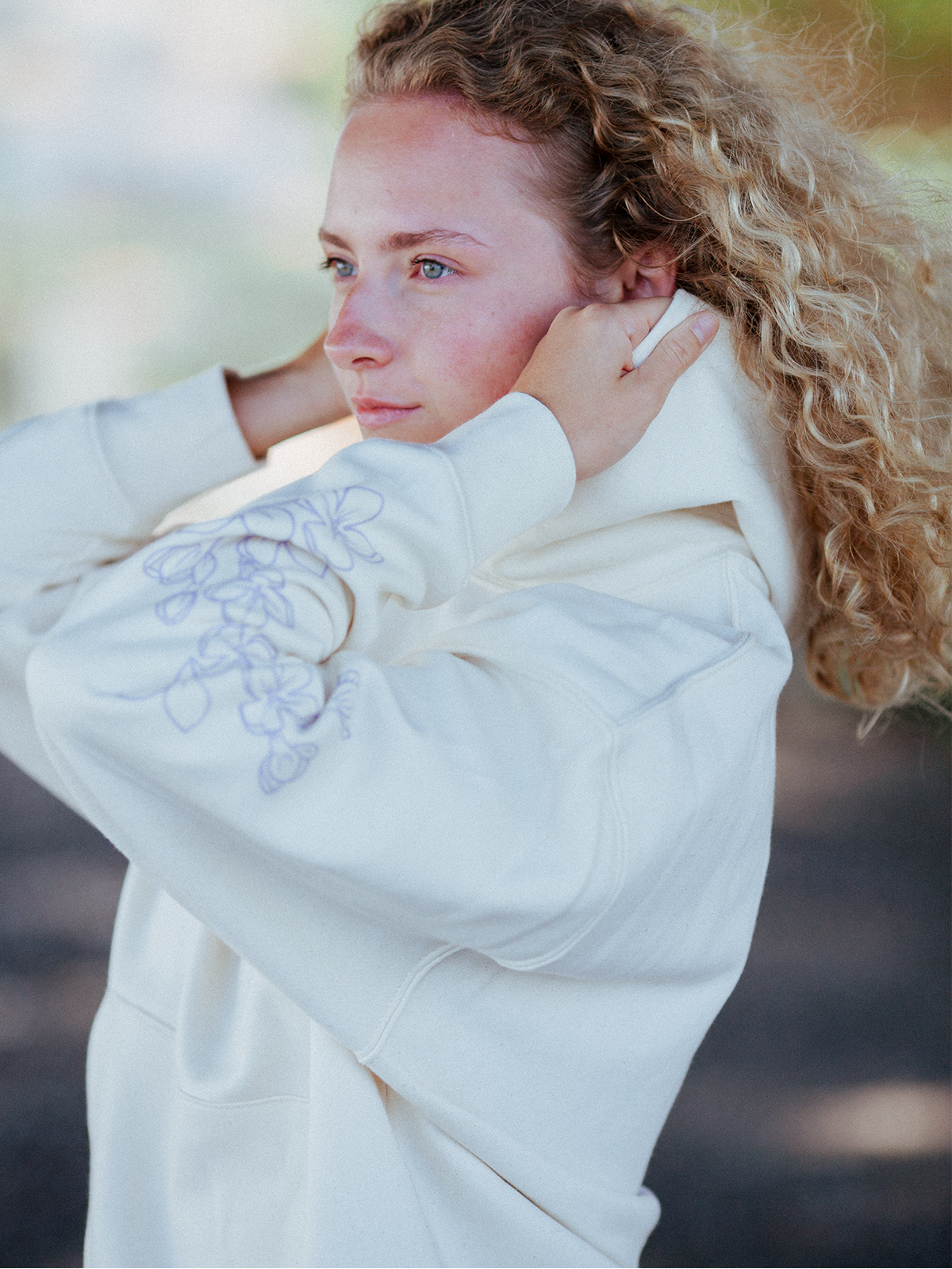Hoodie - Tolkin - Blossom Sword Hoodie (Beige)